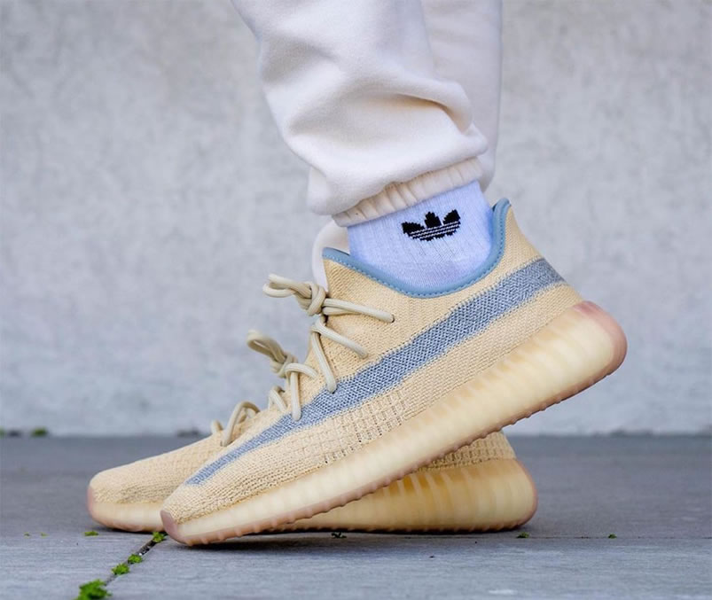 Adidas Yeezy Boost 350 V2 Linen 2020 Reflective On Feet Release Date Fy5158 (2) - newkick.app