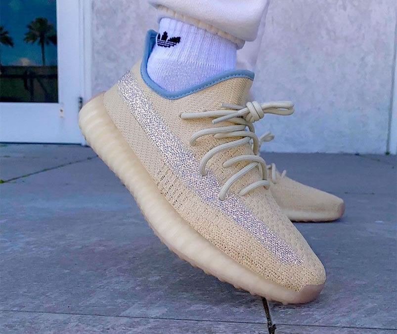 Adidas Yeezy Boost 350 V2 Linen 2020 Reflective On Feet Release Date Fy5158 (9) - newkick.app