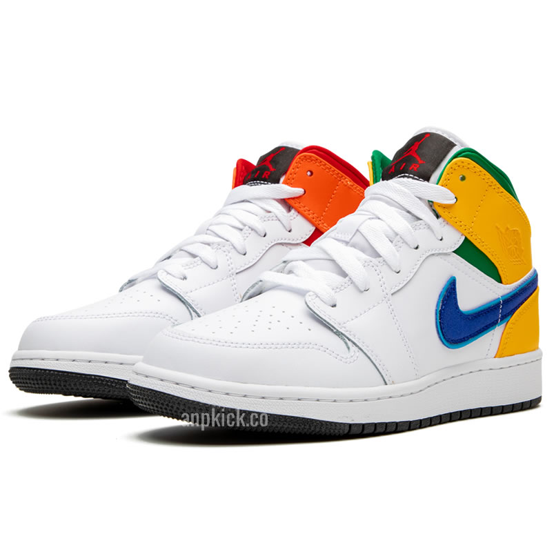 Air Jordan 1 Mid Gs Three Peat White Court Purple 554725 128 New Release Date (3) - newkick.app