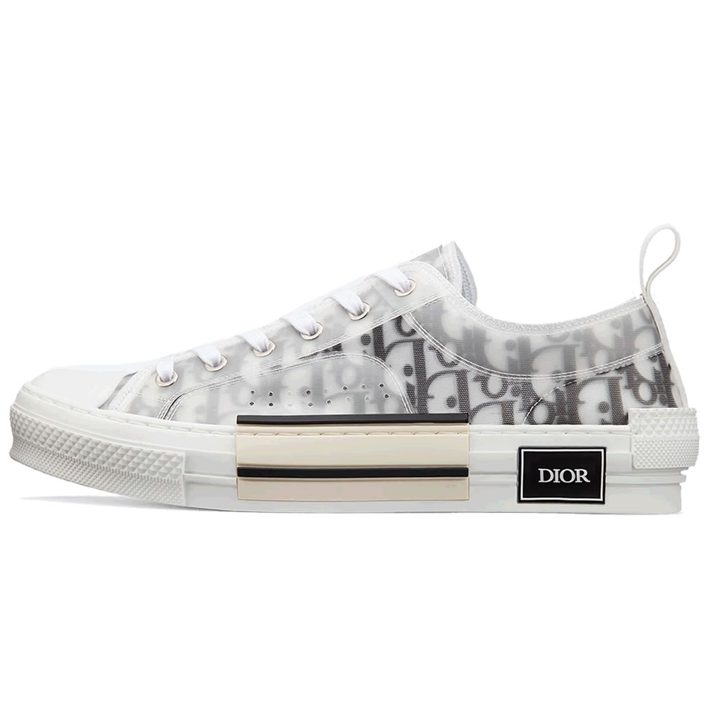 B23 Dior Oblique Shoes White Black Low (1) - newkick.app