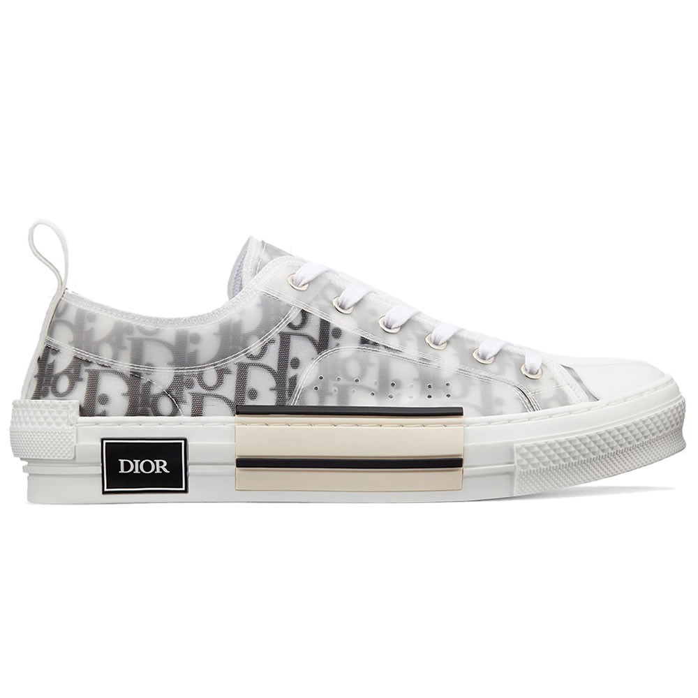 B23 Dior Oblique Shoes White Black Low (2) - newkick.app