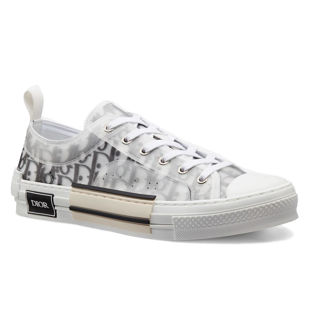 B23 Dior Oblique Shoes White Black Low (3) - newkick.app