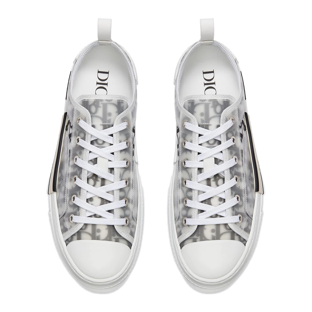 B23 Dior Oblique Shoes White Black Low (5) - newkick.app