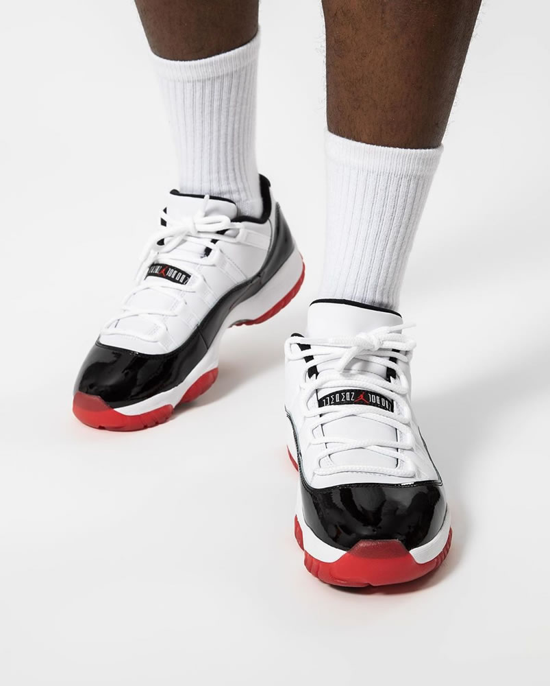 Air Jordan 11 Low Concord 2020 White Bred On Feet Release Date Av2187 160 (4) - newkick.app