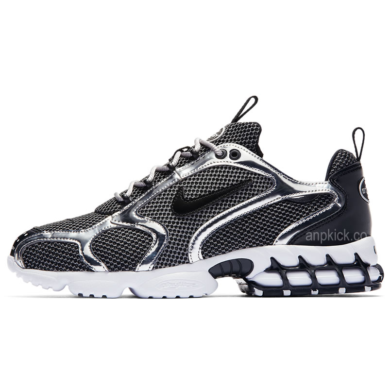 Stussy Nike Air Zoom Spiridon Caged 2 Black Pure Platium Cu1854 001 Release Date (1) - newkick.app