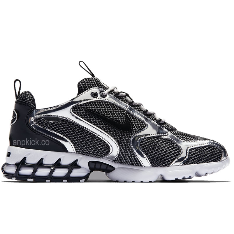 Stussy Nike Air Zoom Spiridon Caged 2 Black Pure Platium Cu1854 001 Release Date (2) - newkick.app