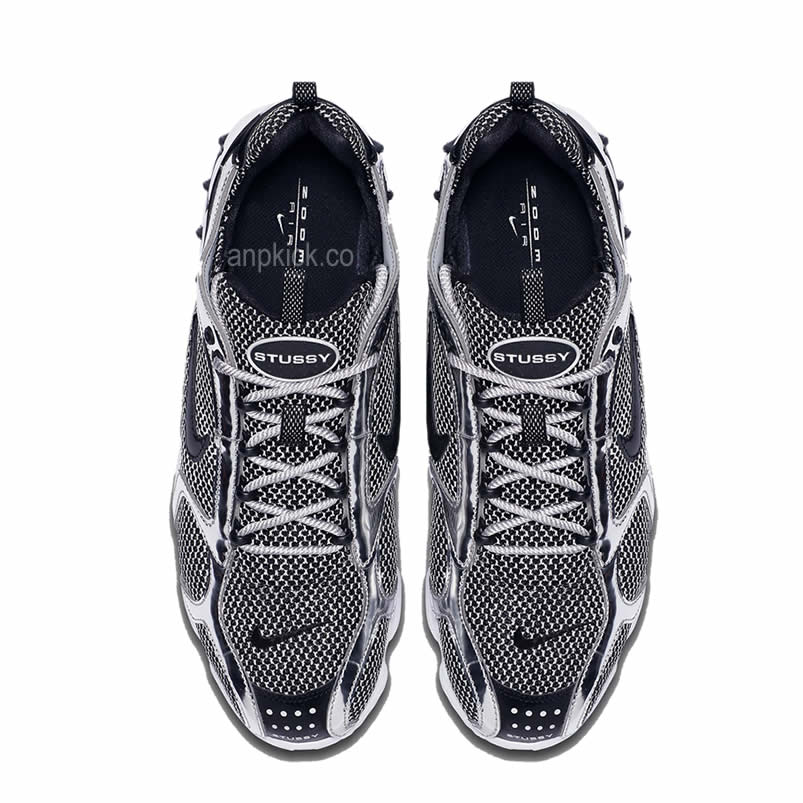 Stussy Nike Air Zoom Spiridon Caged 2 Black Pure Platium Cu1854 001 Release Date (4) - newkick.app