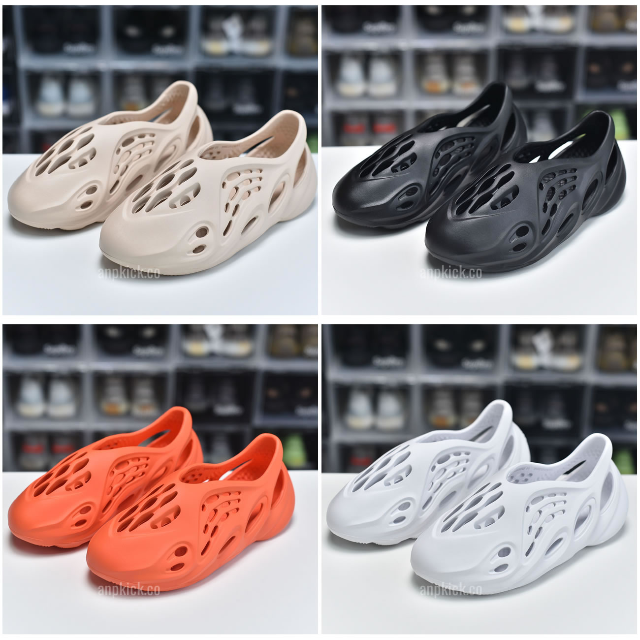 Adidas Yeezy Crocs Clog Foam Runner Colors Beige Black Orange Red White (1) - newkick.app