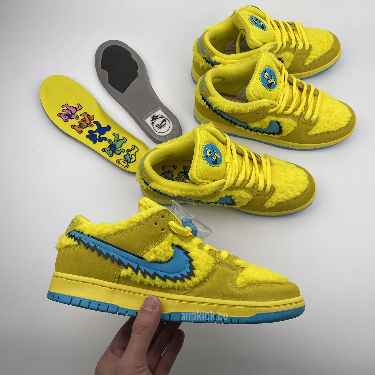 Grateful Dead Bears Nike Sb Dunk Low Yellow Bear Cj5378 700 (9) - newkick.app