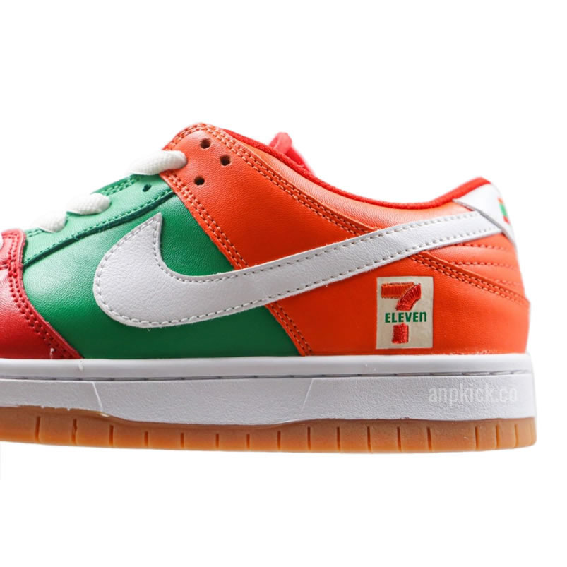 Nike Sb Dunk Low 7 Eleven Red Orange Green Skateboarding Shoes Cz5130 600 (3) - newkick.app