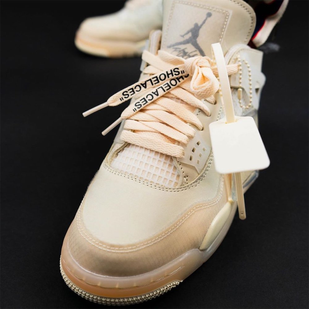 Off White Air Jordan 4 Sail Cv9388 100 Mens Wmns On Feet (4) - newkick.app