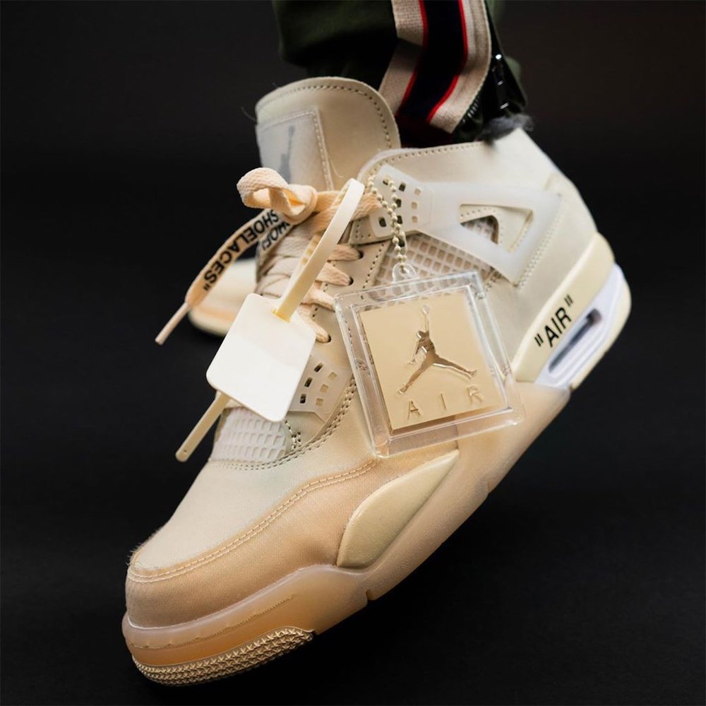 Off White Air Jordan 4 Sail Cv9388 100 Mens Wmns On Feet (6) - newkick.app