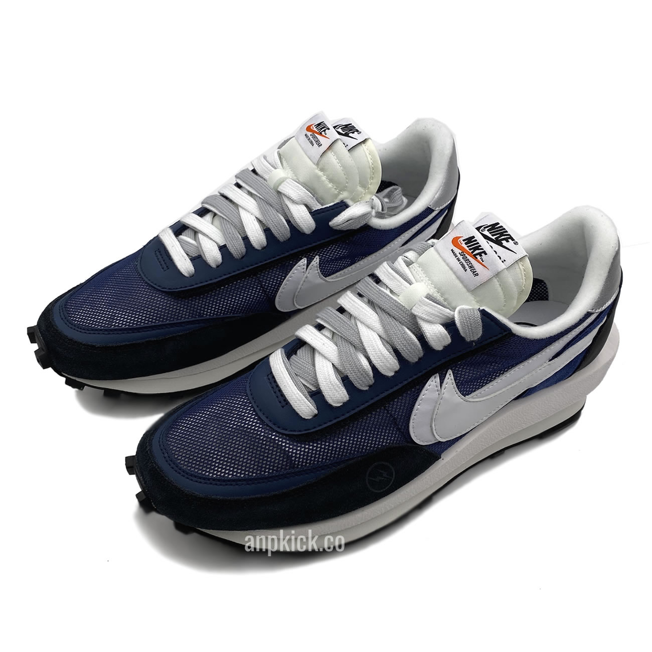 Sacai Fragment Design Nike Lvd Waffle Daybreak Grid Navy Blue Black Bv0073 008 (3) - newkick.app