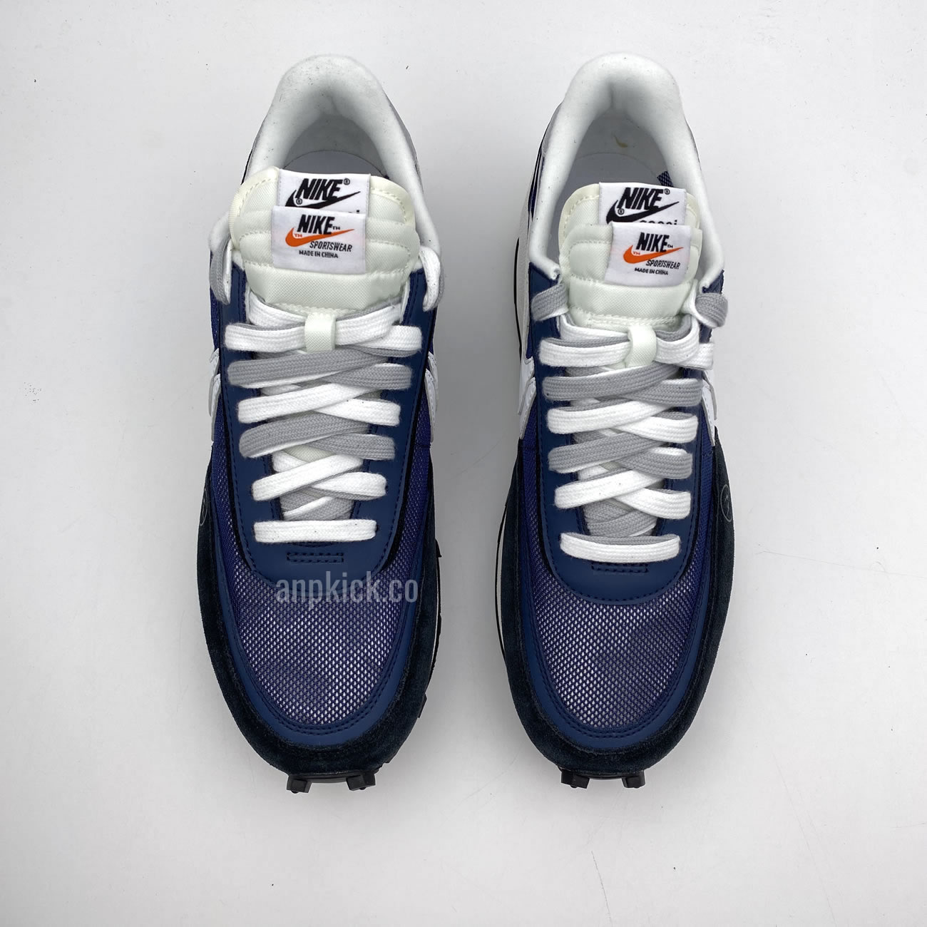 Sacai Fragment Design Nike Lvd Waffle Daybreak Grid Navy Blue Black Bv0073 008 (4) - newkick.app