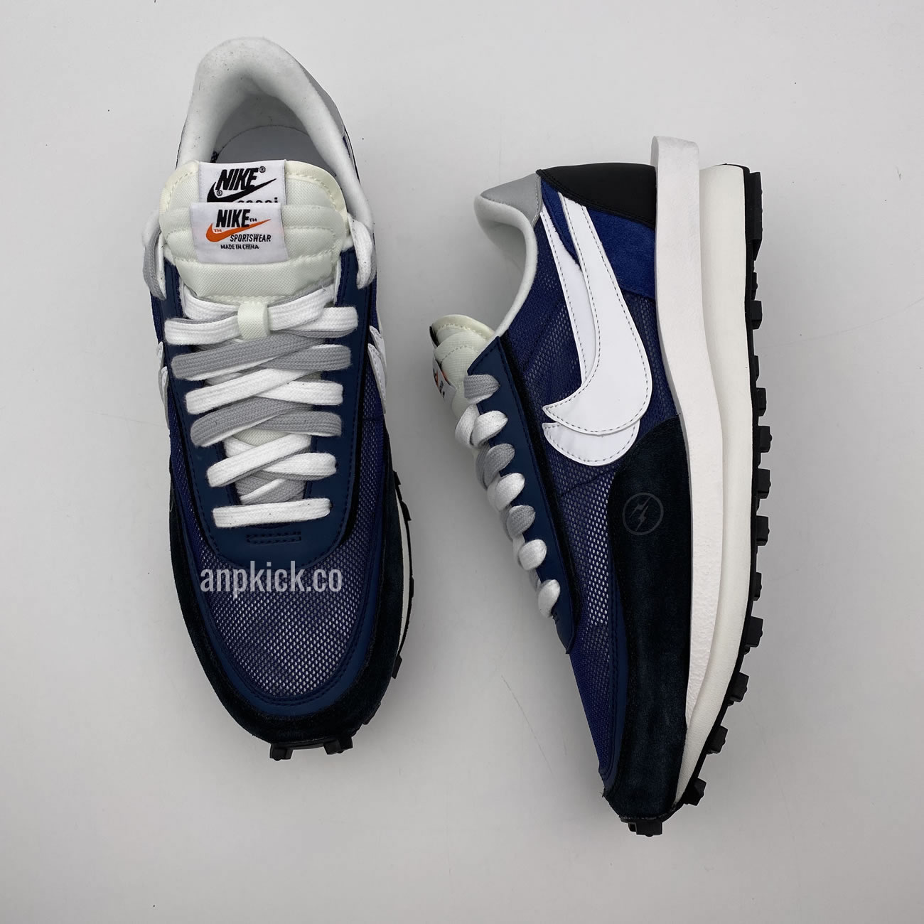 Sacai Fragment Design Nike Lvd Waffle Daybreak Grid Navy Blue Black Bv0073 008 (5) - newkick.app