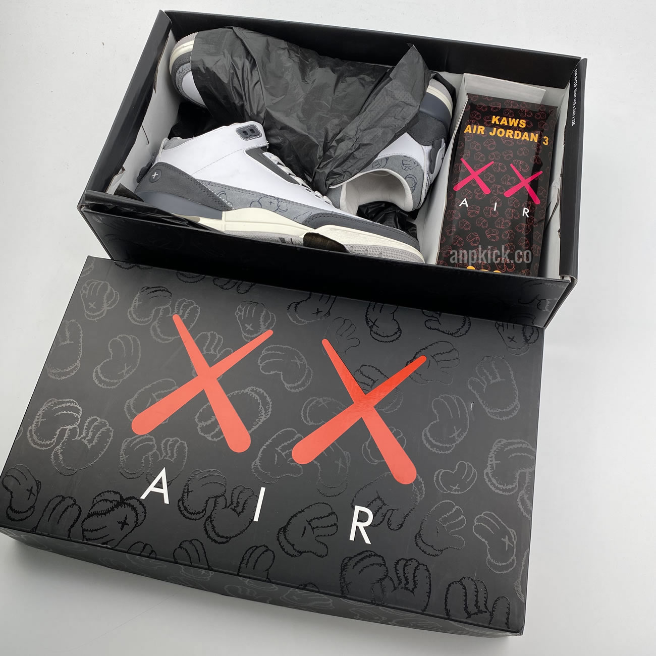 Kaws Air Jordan 3 Fresh Water White Light Grey New Release For Sale (11) - newkick.app