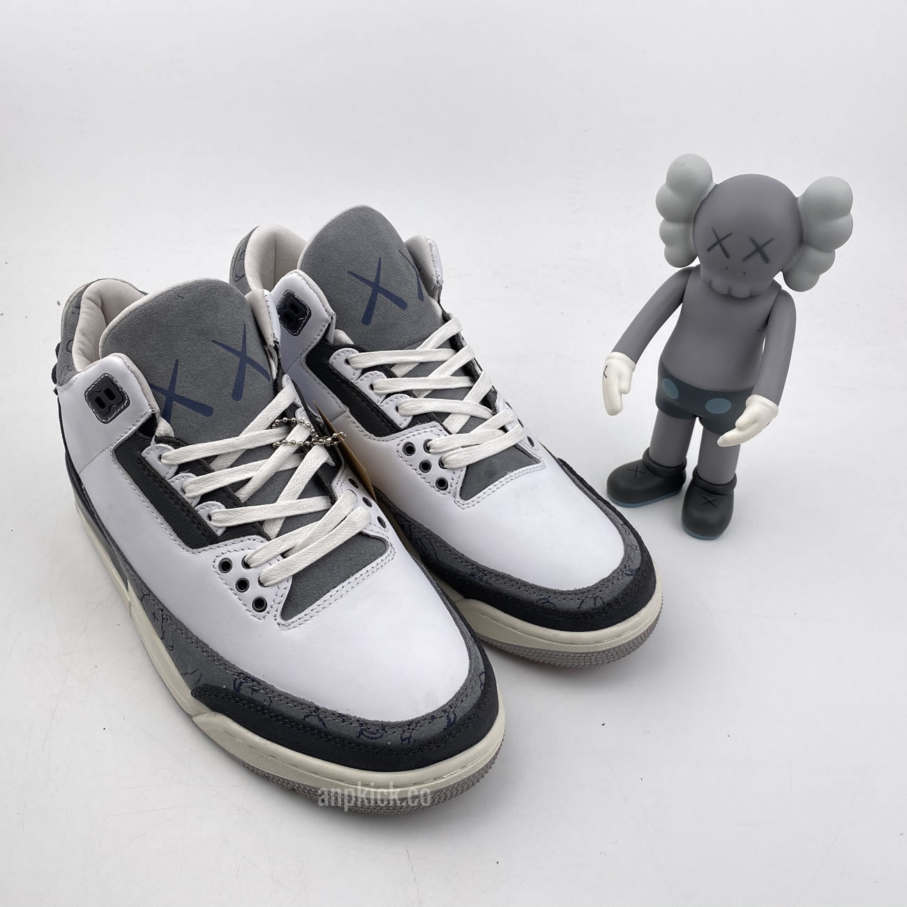 Kaws Air Jordan 3 Fresh Water White Light Grey New Release For Sale (2) - newkick.app