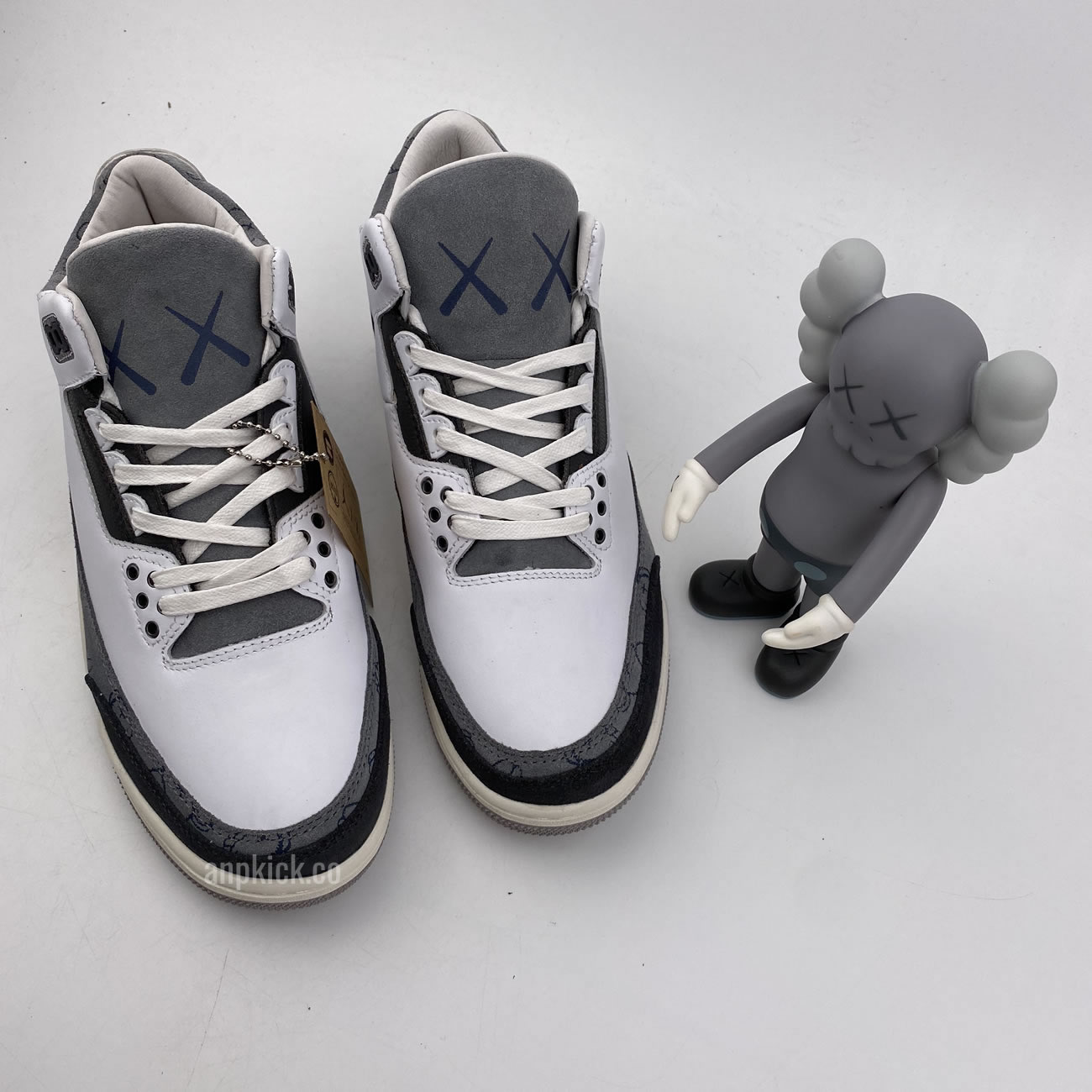 Kaws Air Jordan 3 Fresh Water White Light Grey New Release For Sale (3) - newkick.app