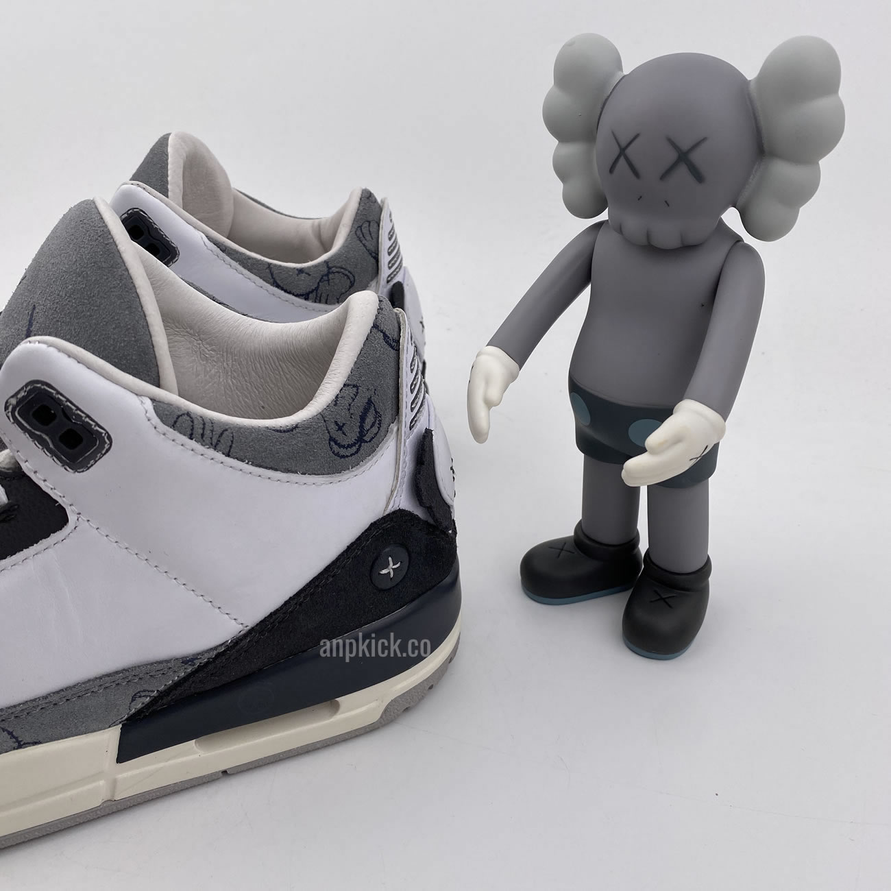 Kaws Air Jordan 3 Fresh Water White Light Grey New Release For Sale (5) - newkick.app