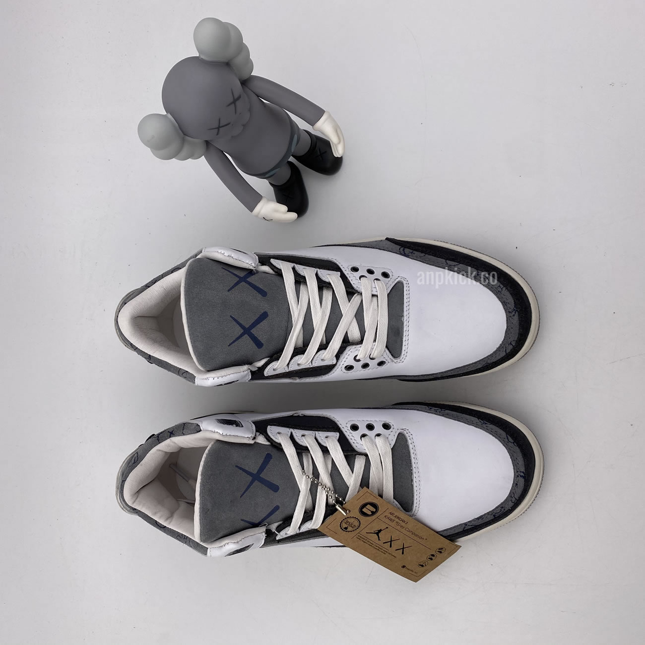 Kaws Air Jordan 3 Fresh Water White Light Grey New Release For Sale (9) - newkick.app