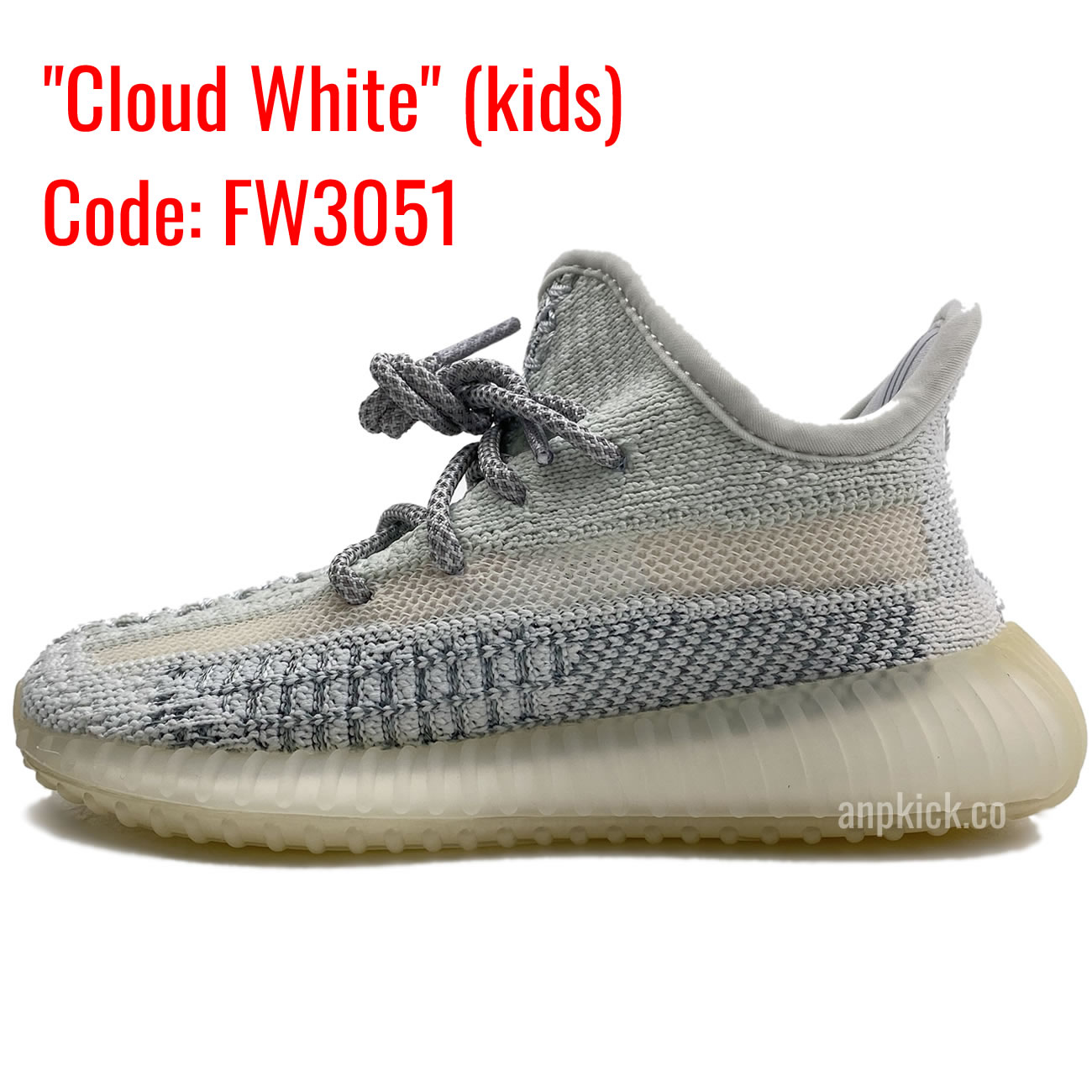 Kids Cloud White Fw3051 - newkick.app