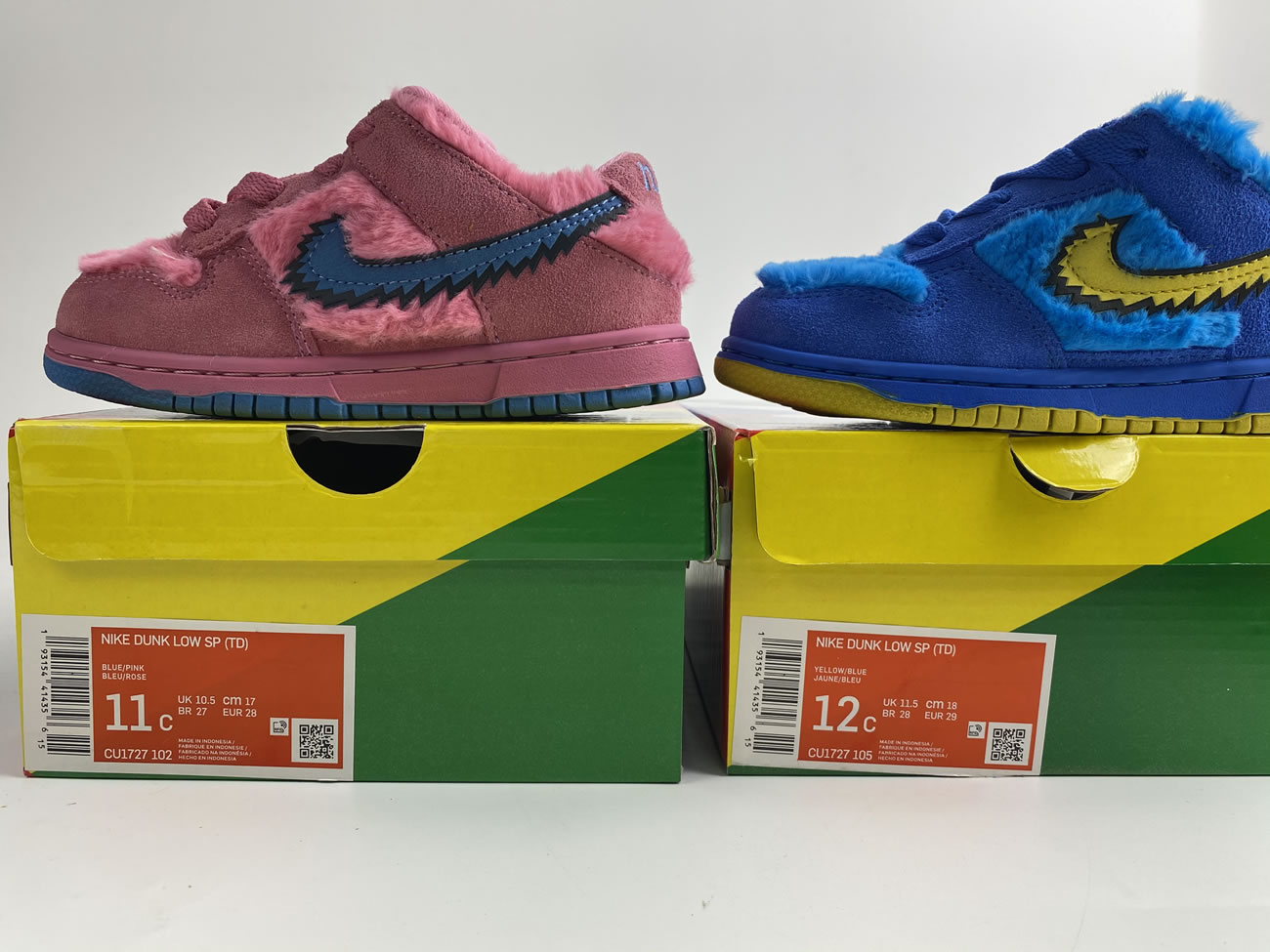 Kids Childrens Grateful Dead Bears Nike Sb Dunk Low Yellow Pink Orange Blue Green Release For Sale (9) - newkick.app