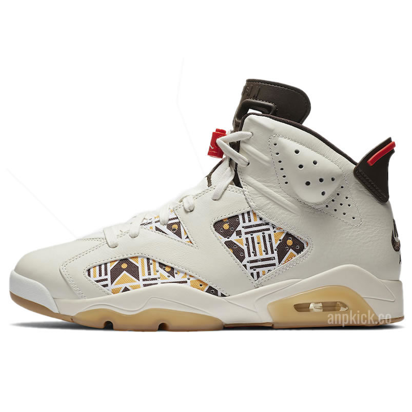 Air Jordan 6 Retro Quai 54 2020 Sail Baroque Brown Cz4152 100 (1) - newkick.app