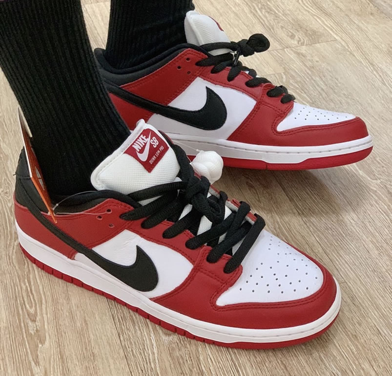 Nike Sb Dunk Low Pro Chicago Varsity Red Release Date On Feet Bq6817 600 (1) - newkick.app