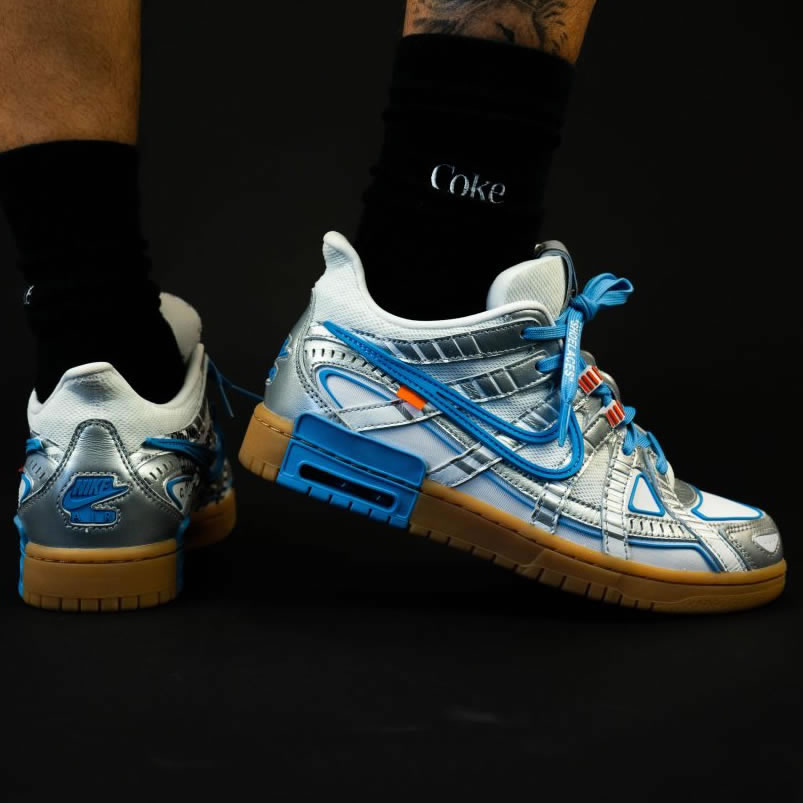 Off White Nike Air Rubber Dunk University Blue Release Date On Feet Cu6015 100 (6) - newkick.app