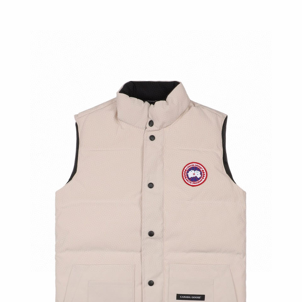 Canada Goose 4154m Freestyle Crew Vest Cream White (4) - newkick.app