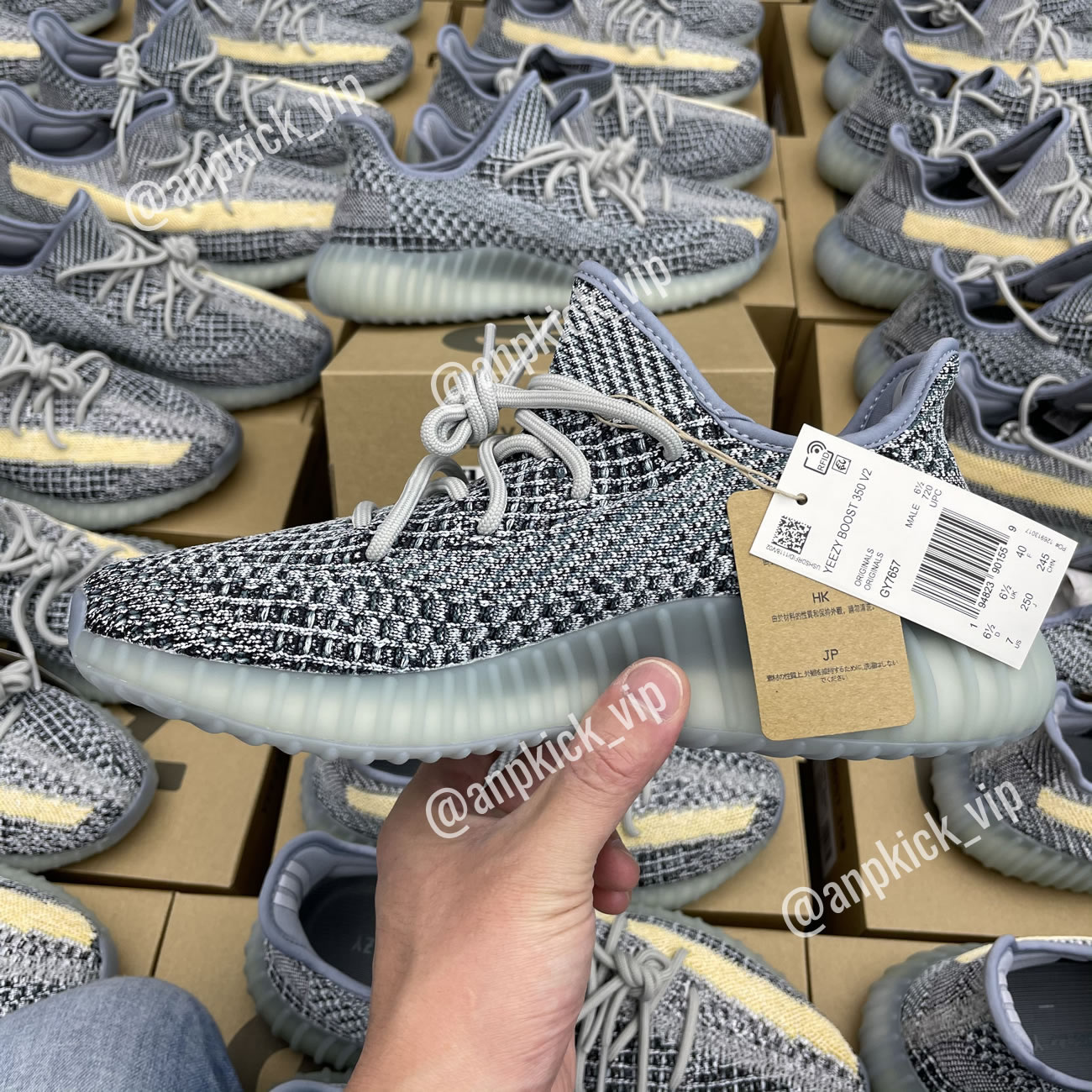 Adidas Anpkick Yeezy Boost 350 V2 Ash Blue Gy7657 (5) - newkick.app