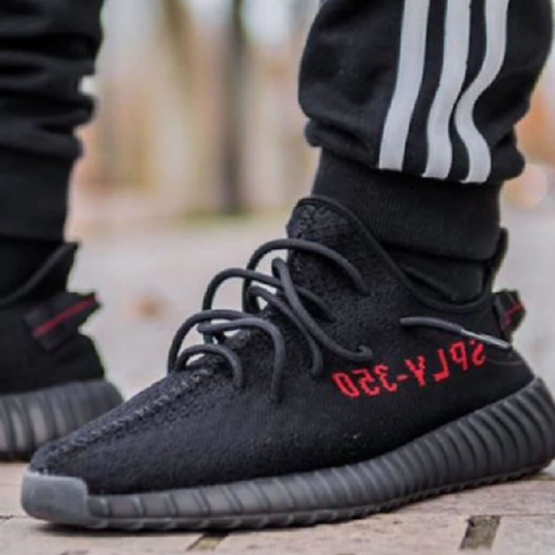 Yeezy Boost 350 V2 Bred Black Red 2020 On Feet Cp9652 (1) - newkick.app