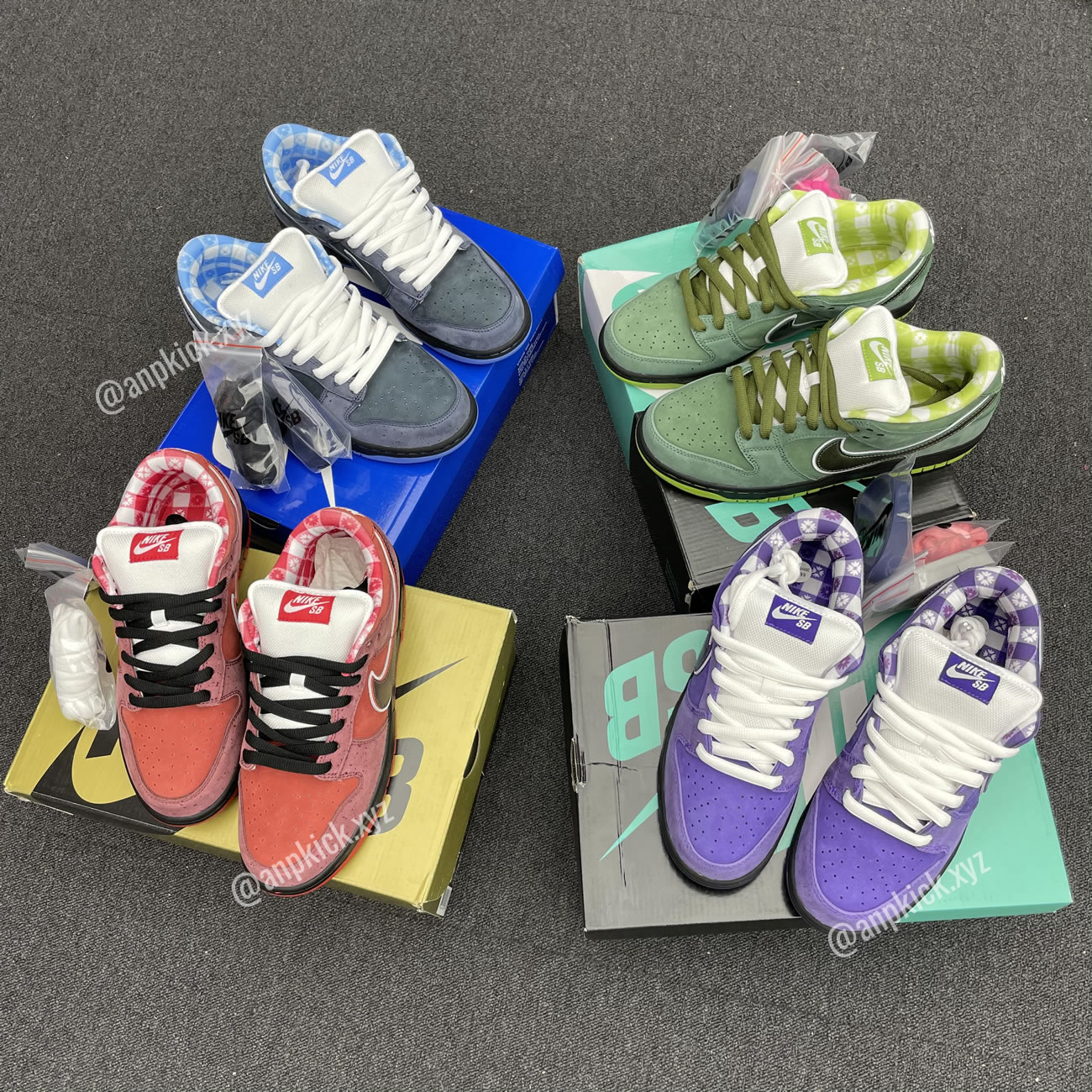 Anpkick Nike Sb Dunk Low Concepts Blue Green Purple Red Lobster 4 Colors (2) - newkick.app