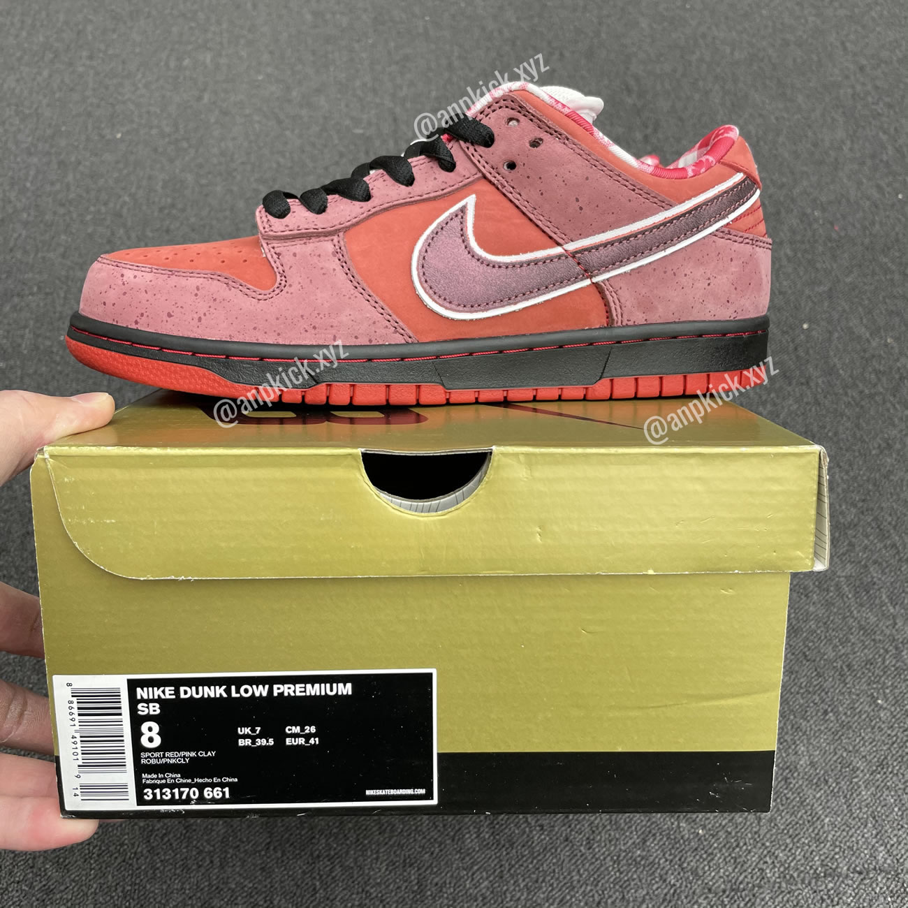 Anpkick Nike Sb Dunk Low Concepts Red Lobster 313170 661 (7) - newkick.app