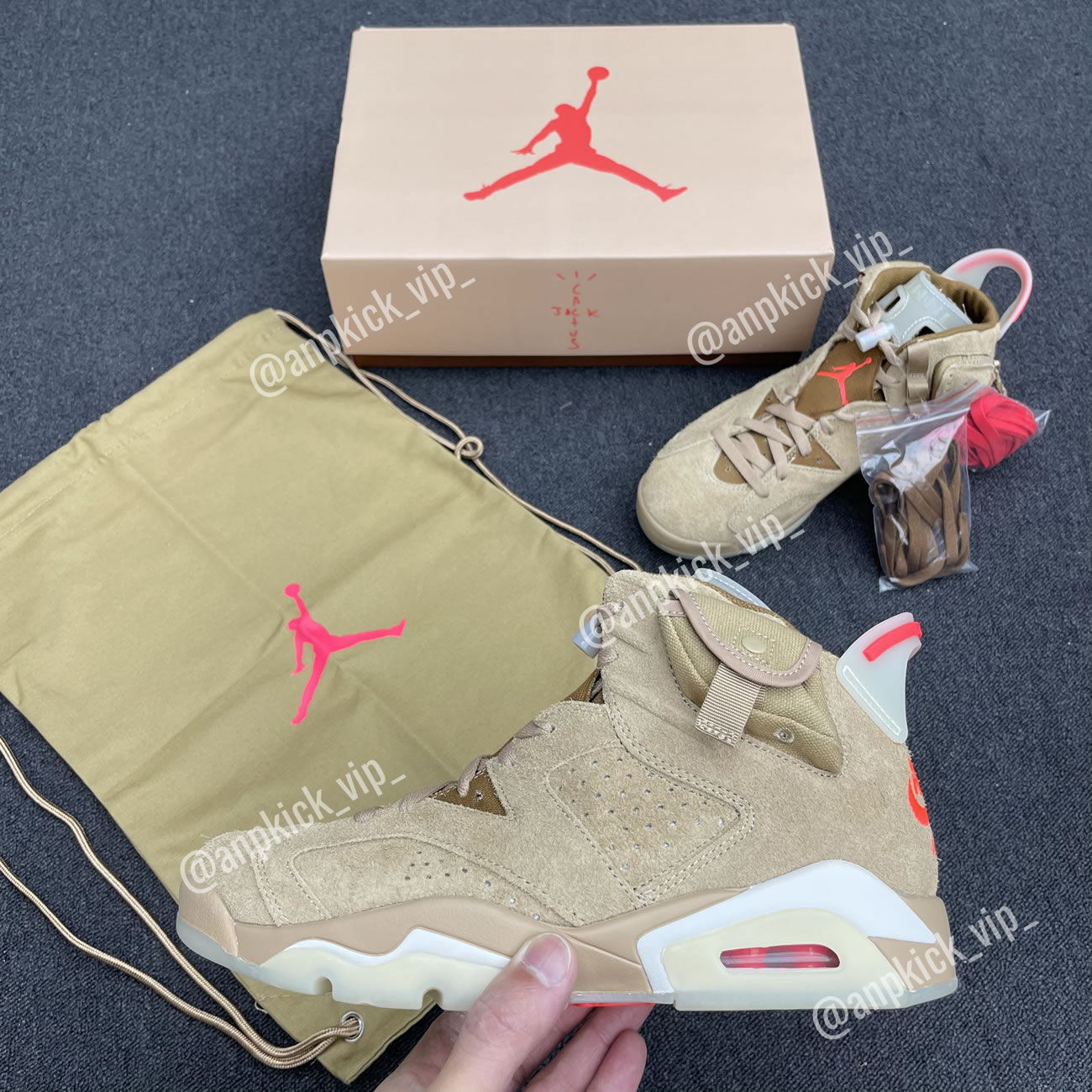 Anpkick Travis Scott Air Jordan 6 Retro British Khaki Dh0690 200 (1) - newkick.app