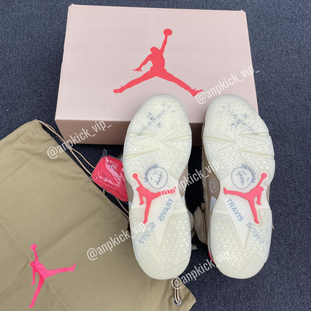 Anpkick Travis Scott Air Jordan 6 Retro British Khaki Dh0690 200 (10) - newkick.app