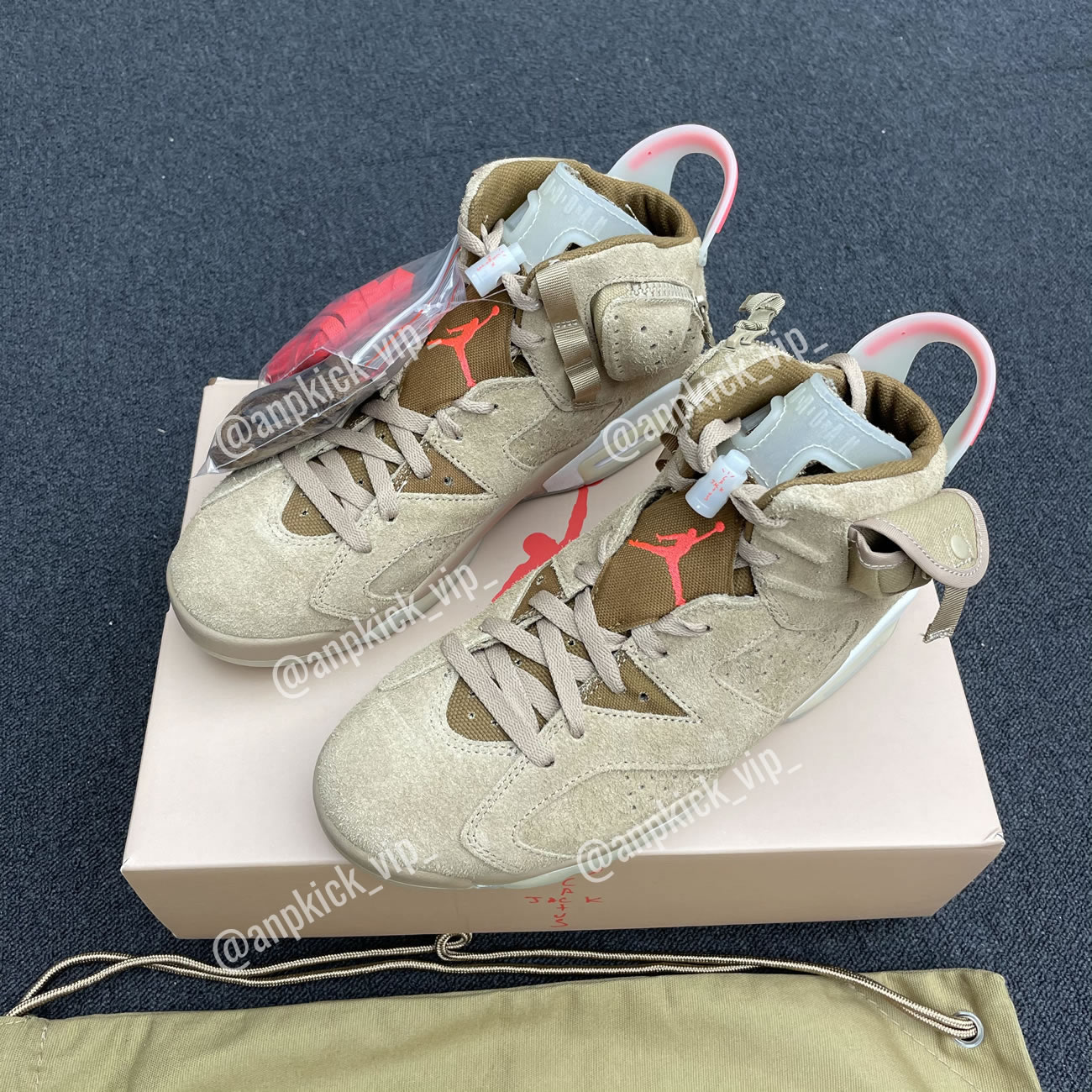 Anpkick Travis Scott Air Jordan 6 Retro British Khaki Dh0690 200 (11) - newkick.app