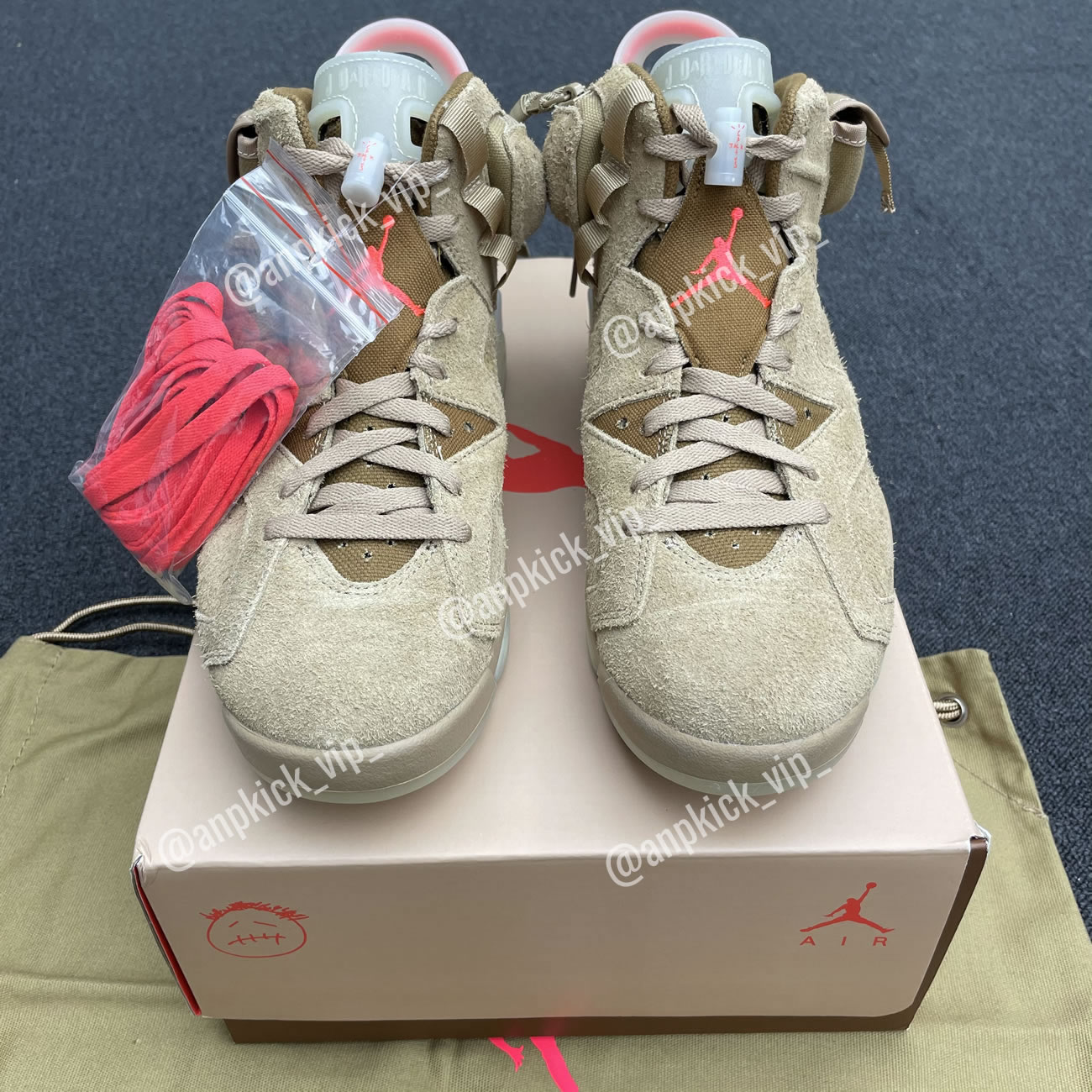 Anpkick Travis Scott Air Jordan 6 Retro British Khaki Dh0690 200 (13) - newkick.app