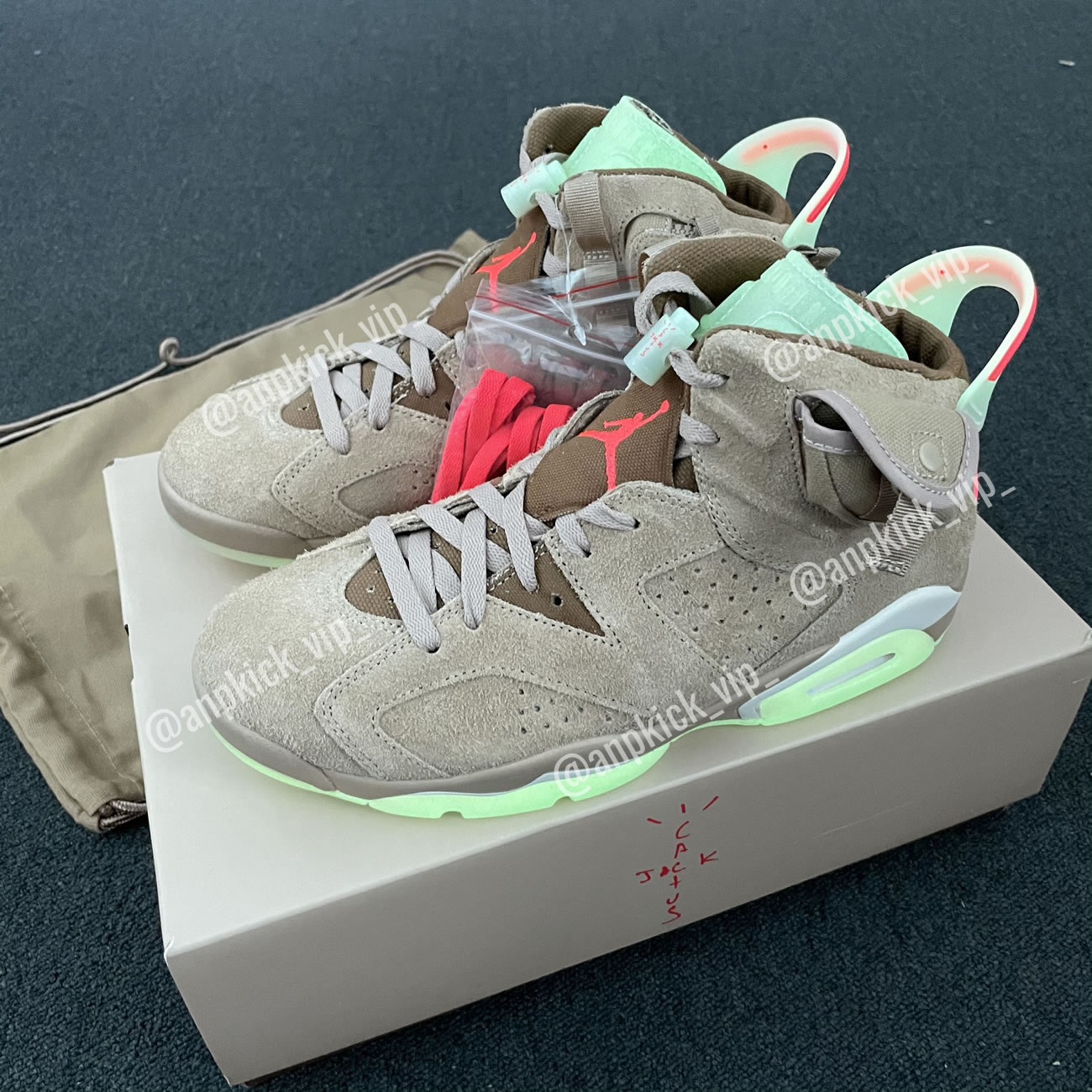 Anpkick Travis Scott Air Jordan 6 Retro British Khaki Dh0690 200 (16) - newkick.app