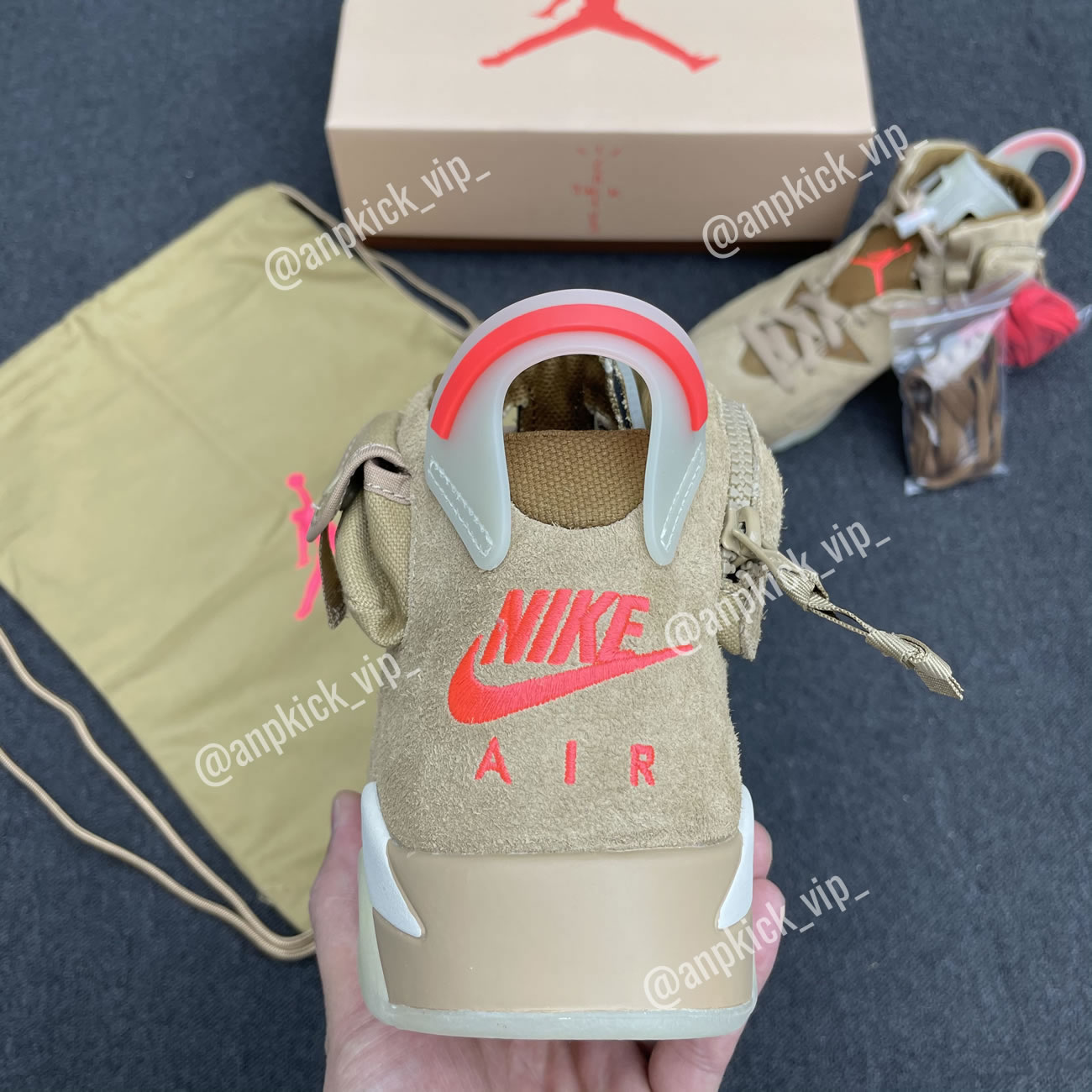 Anpkick Travis Scott Air Jordan 6 Retro British Khaki Dh0690 200 (2) - newkick.app