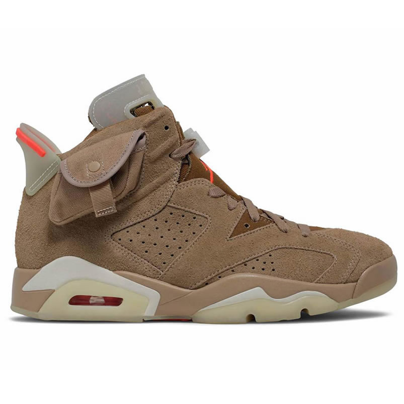 Travis Scott Air Jordan 6 Retro British Khaki Dh0690 200 (2) - newkick.app