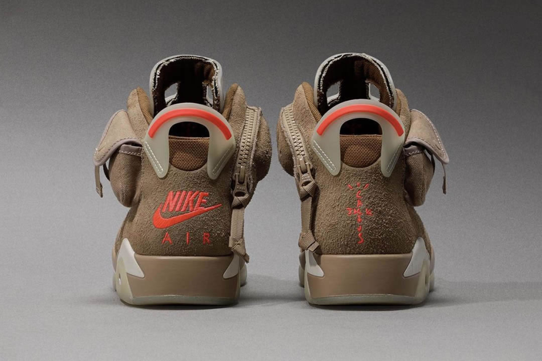 Travis Scott Air Jordan 6 Retro British Khaki Dh0690 200 (8) - newkick.app