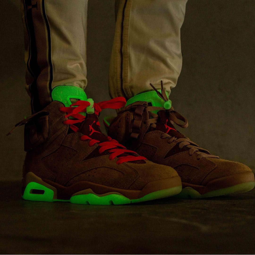 Travis Scott Air Jordan 6 Retro British Khaki On Feet Dh0690 200 (6) - newkick.app