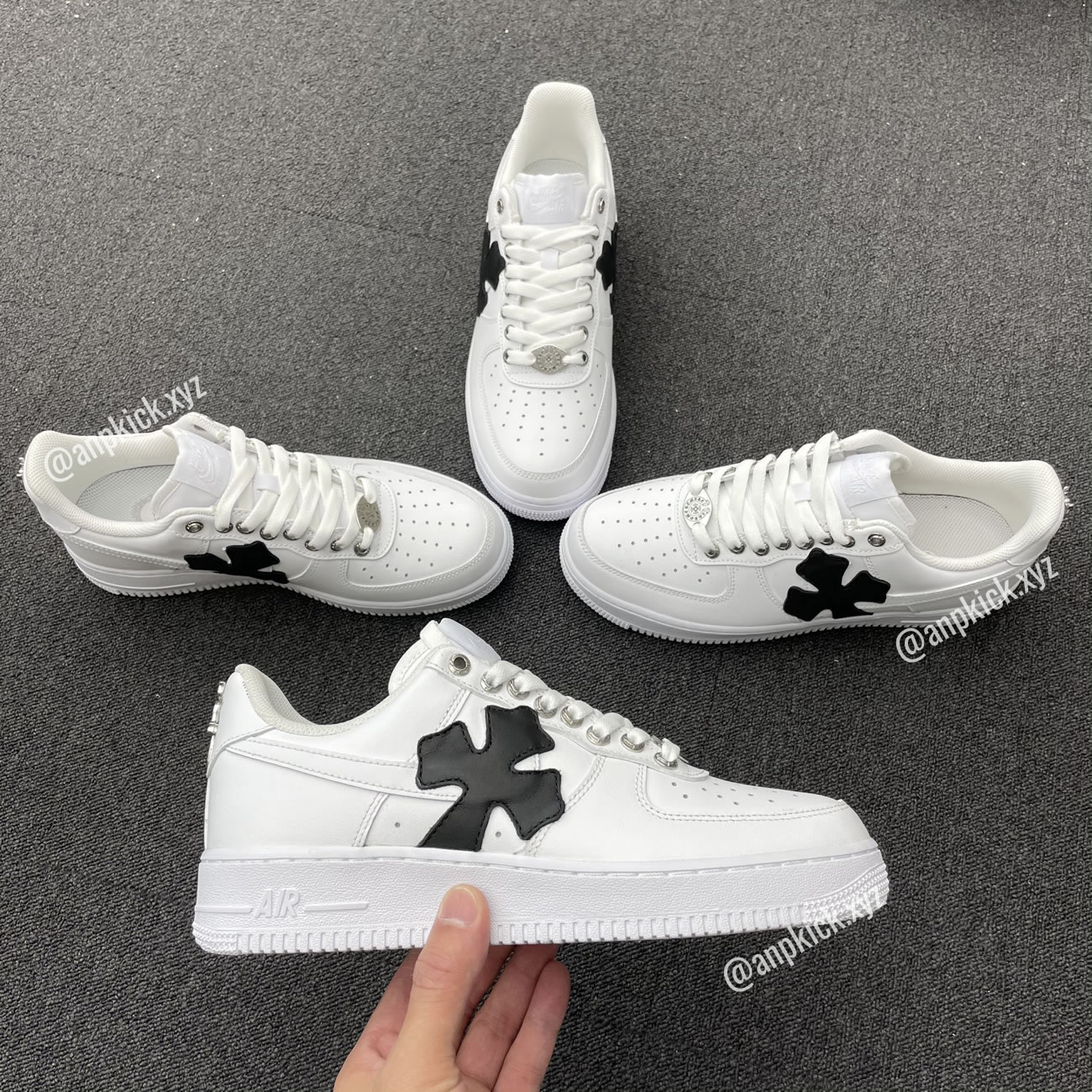 Nike Air Force One Af1 Chrome Hearts Custom Diy 315122 111 (2) - newkick.app