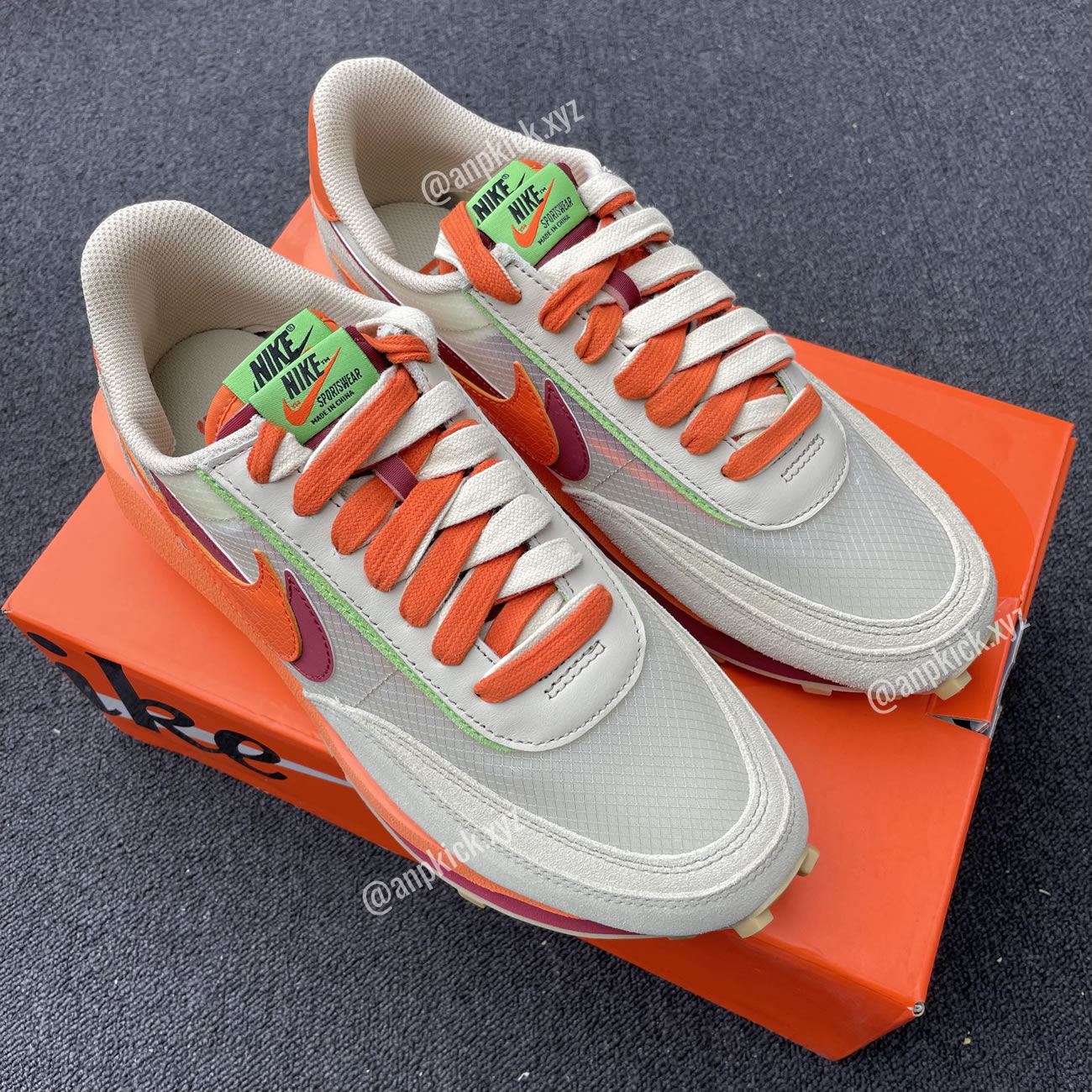 Clot Sacai Nike Ldwaffle Net Orange Blaze Shoes Dh1347 100 (10) - newkick.app