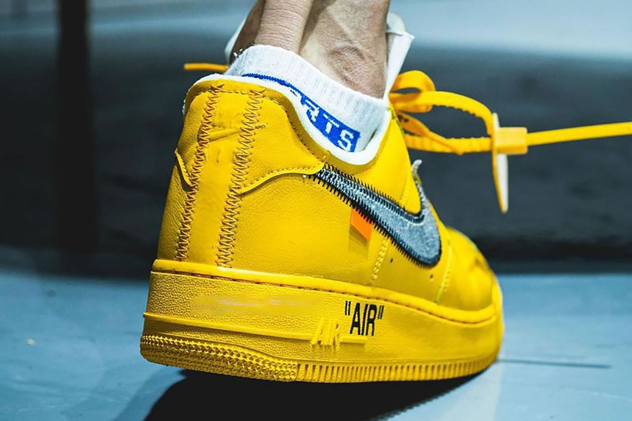 Off White Nike Air Force 1 University Gold On Feet Dd1876 700 (3) - newkick.app