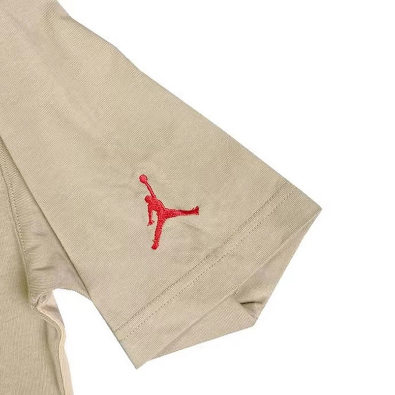 Travis Scott Cactus Jack Jordan T Shirt Khaki Desert (4) - newkick.app