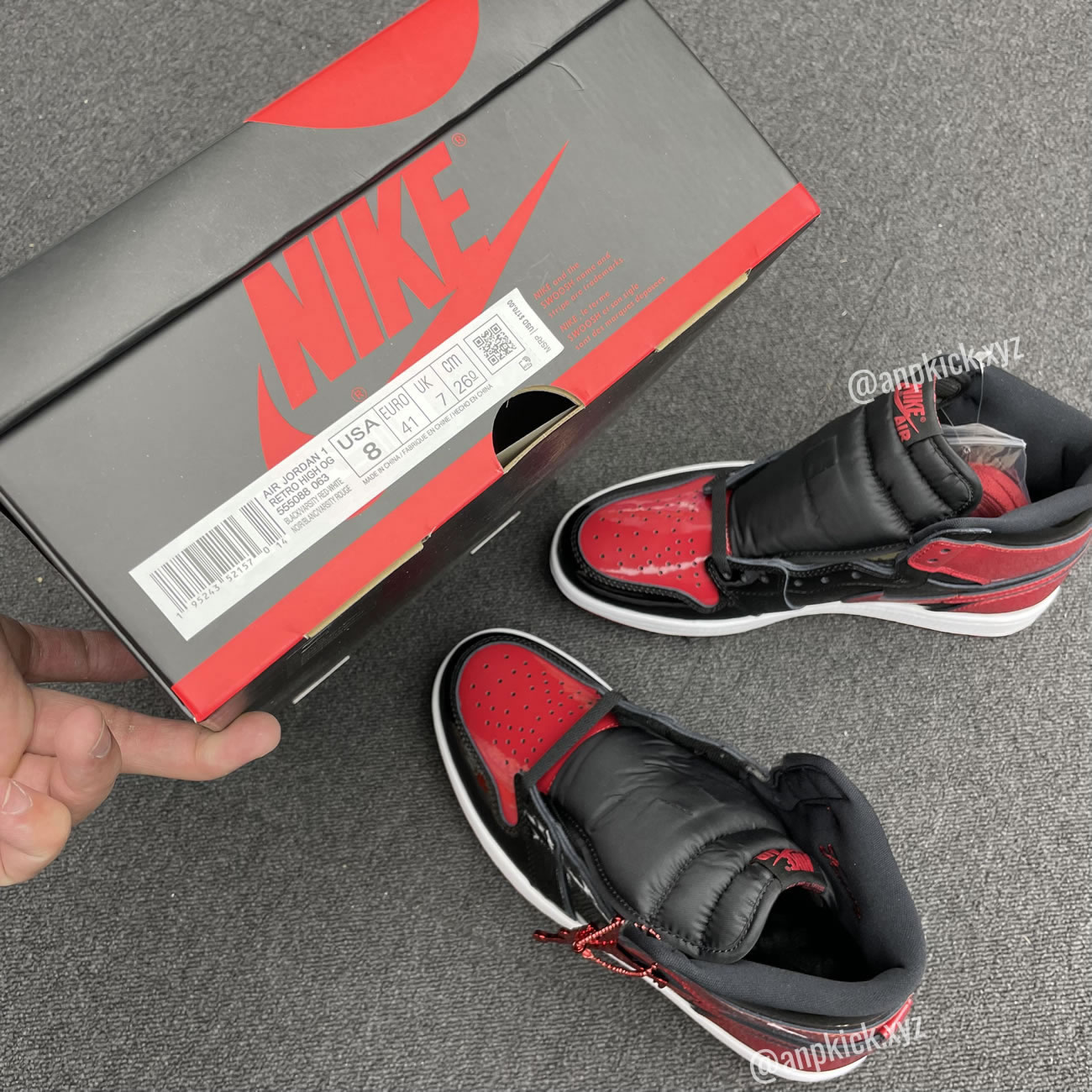 Air Jordan 1 High Og Bred Patent 555088 063 (7) - newkick.app