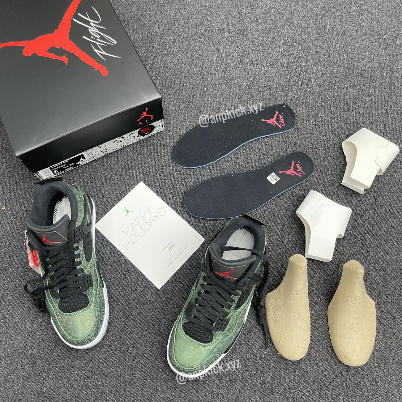 Jalen Ramsey Air Jordan 4 Retro Laser Green Happy Holidays Cw0897 101 (10) - newkick.app