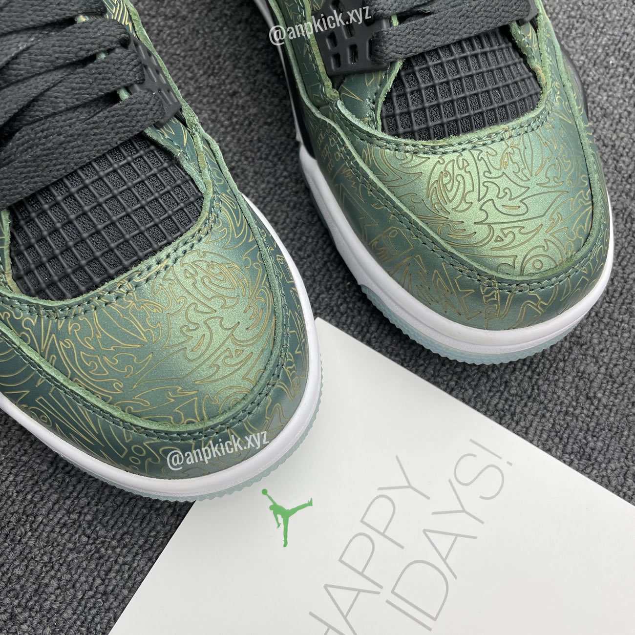 Jalen Ramsey Air Jordan 4 Retro Laser Green Happy Holidays Cw0897 101 (12) - newkick.app